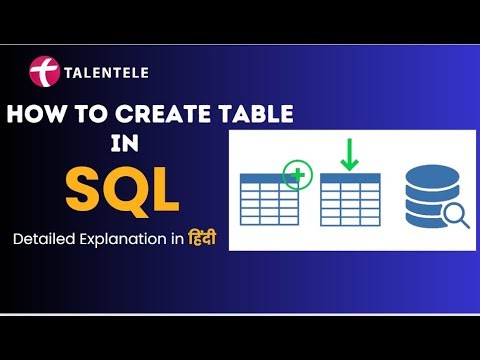 Create Table In SQL & Create Database | SQL Tutorial In Hindi | SQL Tutorial for Beginners | 2024