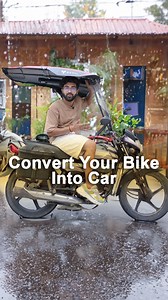 27K views · 10K reactions | Convert Your Bike Into Car  Comment “ Car “ For The Link Follow @weirdparmod for more videos #bikesheild #bikeprotection #monsoonseason #monsoongadgets #bikegadget #tech #techreel #weirdparmod | Parmod Parmod | Facebook