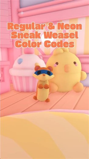 ♡ REGULAR & NEON Sneak Weasel Color Codes !! | Adopt Me ♡ #adoptme #adoptmeroblox #roblox