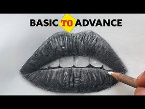 How to Draw Realistic Lips with Pencil | Easy Shading Tutorial ! #drawingtutorial