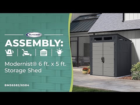 Suncast Modernist 6ft x 5ft Storage Shed Assembly Video