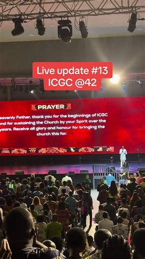 Live update #13 Happening now- ICGC 42nd anniversary thanksgiving Sunday service #nanayawusu #icgcat42 #mensaotabil #icgcchristtemple