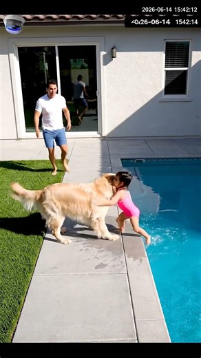 Golden Retriever Saves Toddler from Pool — Caught on 4K CCTV 🐕🎥