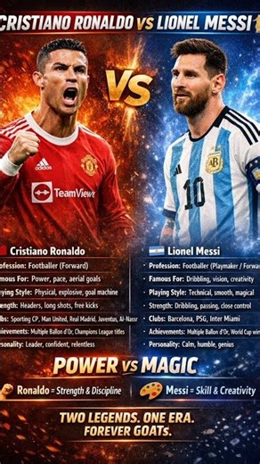 Cristiano Ronaldo vs Lionel Messi