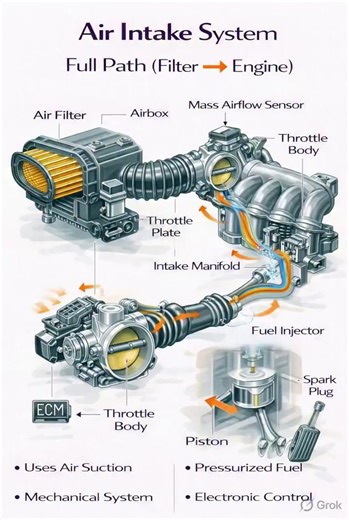#Air Intake System ⚙️🛠️🚘