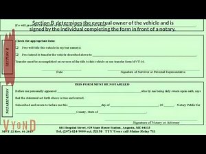 Maine BMV: MVT-22 Affidavit form