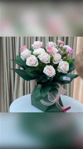 Elegant Pink Rose Bouquet Floral Arrangement Inspiration04#shorts#Diy#homemad#florist