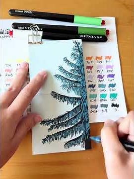 Master Drawing Cedars in 60 Seconds: Acrylic Marker Art for Beginners