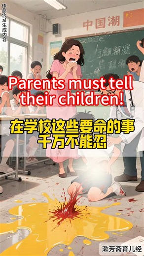 Mary Catherine on Instagram: "“只因憋了一泡尿，孩子没了。”在学校，这两件事千万不能忍！ 你以为是小事， 对孩子来说，可能是生死线。 在学校，下面这两件事， 忍一次，都可能出大事： ❶ 尿急千万不能忍 憋尿的膀胱就像被吹到极限的气球， 一旦被撞击、摔倒， 不是尿裤子， 而是膀胱破裂，直接危及生命。 ❷ 磕到后脑勺千万不能忍 哪怕没流血、没喊疼， 也可能已经出现 脑震荡、颅内出血。 拖一拖，后果可能不可逆。 ⚠️ 真正要教给孩子的不是“忍”， 而是：身体不舒服，一定要说！ 你有没有被教育过： “忍一忍就过去了”？ 如果你是家长， 请一定告诉孩子这句话： 👉「不舒服，第一时间说，这是对自己负责。」 这条视频， 请转给一个有孩子的人。 👇留言说说，你现在还这样要求孩子吗？#孩子安全 #家长必看 #校园安全 #憋尿的危害 #后脑勺受伤 #别再让孩子忍 #真实案例 #育儿警示 #生命教育 #中国家长 #父母课堂#教育反思 #别让孩子学会忍 #校园真实 #家长觉醒 #孩子健康 #安全意识 #养育真相 #中国式教育 #生命比成绩重要"