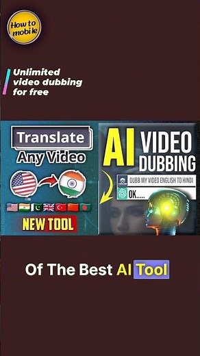 Ai video dubbing 🔥 how to translate video into any language with ai free 2024 #ai #howtomobile