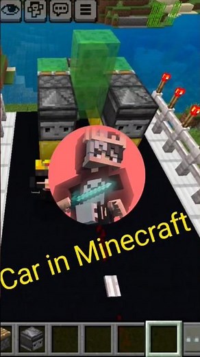 How to create car in Minecraft 😮 #shorts #minecraftshorts