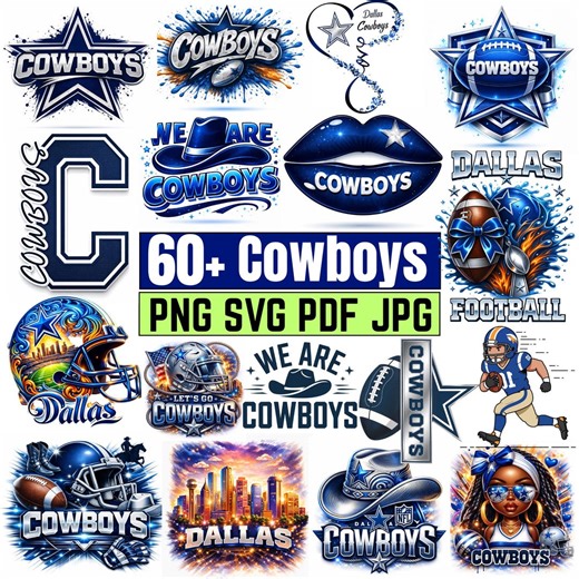 60+ Cowboys Football SVG & PNG Bundle –| Dallas Retro Game Day Helmet Clipart | Blue Star Sublimation | 300 DPI Digital Download Sports Png - Etsy