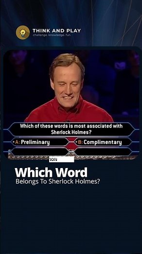 Which Word Is Most Associated With Sherlock Holmes?🕵️‍♂️📚 #quiz #millionaire #trivia #didyouknow #tv
