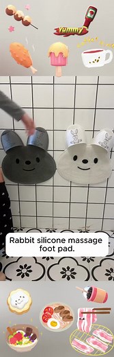 Rabbit silicone massage foot pad.