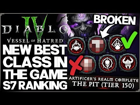 Diablo 4 - New Best Class in Season 7 - Class Power Ranking & Best Build - World Record Pit & More!