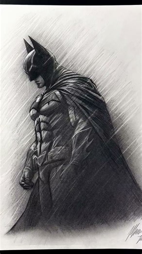 how to draw a realistic Batman drawing comment to full tutorial Batman 🥶🥶 🦇🦇☠️☠️#shortvideo #batman