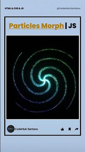 Mind-Blowing 3D Particle Morphing Animation in Three.js 🌌✨ | HTML CSS JS #shorts