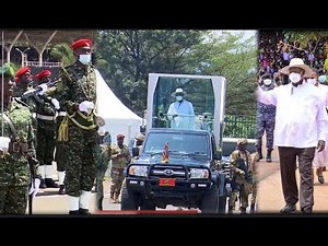 President Museveni inspects Military Parade in Kololo at the 63rd Independence Day Celebrations