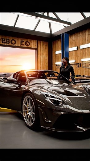 DIY custom built sports car project in a garage, highly detailed engine #shorts #cars #fix #restore