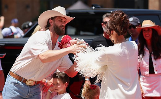 Bryce Harper’s wife Kayla shares adorable sneak peek of Phillies superstar’s wild bull-fight adventure with their kids