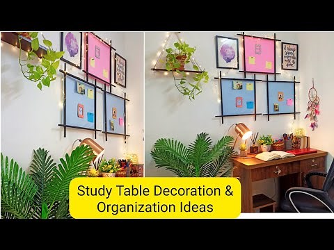 Study Table Decoration & Organization Ideas || Desk Makeover Aesthetic