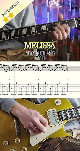 Melissa -Mercyful Fate- guitar riff(+TAB) ‪@luka_r_guitarist‬