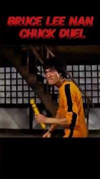 Bruce Lee Nunchaku Duel ⚡ Real Speed Fight Scene | Game of Death + Enter the Dragon | #shorts