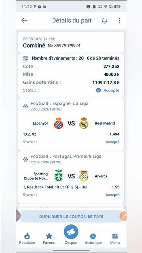 Pronostic foot 22/08/26 | pronostic foot du 22/08/26| coupon du 22/08/26 #football #1xbet