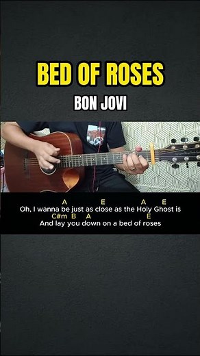 Bed Of Roses - Bon Jovi | Easy Guitar Tutorial