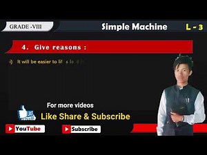 Class 8 science | Lesson 3 SIMPLE MACHINE (all solution from modern graded Science and Environment)
