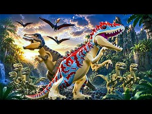 LEGO Indominus Rex LEVEL 40 THE MOVIE (Cutscenes + Gameplay)