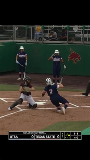 UTSA vs Texas State Softball Close Play at the Plate Review