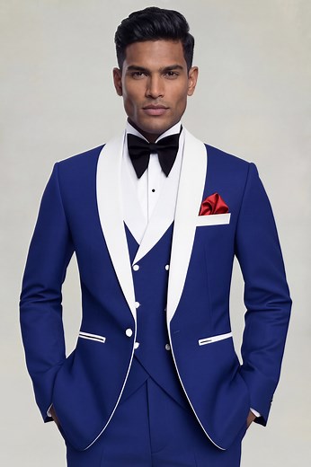 Navy Blue and White Tuxedo | Gentleman's Guru