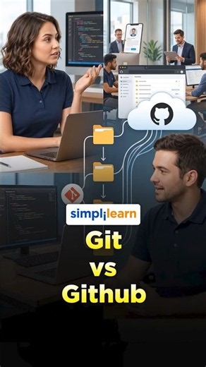 Git vs GitHub Explained in 60 Seconds | Git vs GitHub for Beginners | #Shorts | #Simplilearn