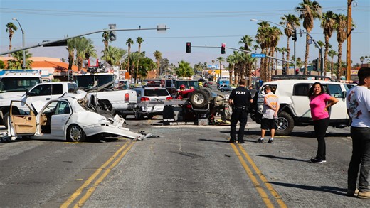 Ramon Road reopens Wednesday following collision that involved as many as 7 vehicles