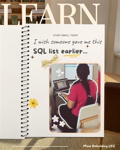 Priyanka | Mom Rebuilding Her Life | I wish someone told me this SQL list before I became a mom trying to restart my career… Save this before you start! From 15 min practice to... | Instagram