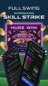 Skill Strike: Real-Money Gaming Exclusive for Full Swing Simulators! 🎯 Test your precision, adapt to dynamic targets, and see how your swing stacks up. Every shot is a new challenge. AI-powered handicapping adapts the rings to your skill level, giving beginners and scratch golfers alike a chance to test their precision. Play at home or at commercial locations near you and see how your swing stacks up! ⛳ Not available in Alaska, Hawaii, Maryland, Nevada, New Hampshire, or Virginia due to state r