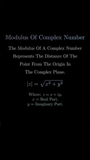 Modulus of Complex Number| Complex Analysis| Mathematics Animation #viral #math #physics