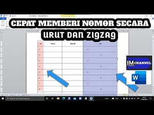 cara cepat memberi nomor urut dan zigzag di ms words