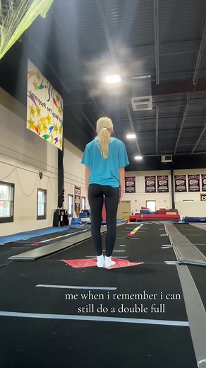 i told u id come out of retirement for a double full sooner or later 😭 #cheer #tumbling #retired #coach #cheerleading #worldcup #cheercoach #allstarcheer