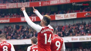 🆚 Arsenal v Stoke... 9️⃣0️⃣ minutes in 9️⃣0️⃣seconds 3️⃣ more points, four wins on the bounce 🔥 That Aubameyang Pierre-Emerick brace... and celebration ⚽️ Alexandre Lacazette Officiel's goalscoring return | Arsenal