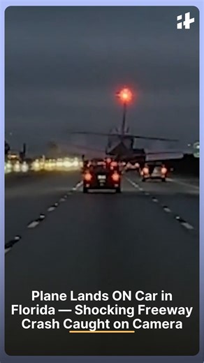 A terrifying moment on a Florida freeway was captured on camera when a small Beechcraft 55 Baron crashed onto a moving Toyota Camry during an emergency landing attempt. The plane came down on Interstate-95 in Merritt Island and struck the car from above before skidding across the highway. A vehicle right behind the Camry recorded the entire sequence, from the impact to the plane sliding ahead on the road. Miraculously, no one suffered major injuries. Both the 27-year-old pilot and passenger walk