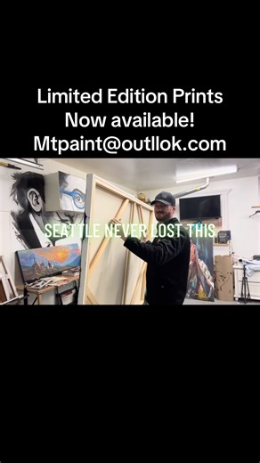 SEATTLE PRINT DROP 🏆💙💚 Limited edition. Hand embellished and Signed. Once they sell out — no restock. Email - mtpaint@outlook.com Comment “12” and I’ll send the link. #Seahawks #SeattleSeahawks #12s #NFLArt #SportsArt
