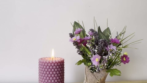 Bubble Candles, Pink Pillar Candles, Pink Candle, Aesthetic Candle, Peppy Decor, Bubble Decor, Unique Home Decor Aesthetic, Velas Rosadas