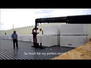 Roof Top Delvery via 335K HIAB HiPro crane