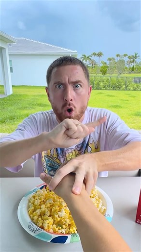 RAINBOW POPCORN 🌈🍿🤣 #shorts #khamitovy #martaandrustam ASMR MUKHBANG