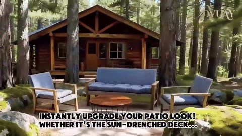 Wicker Chair Cushions 3 Piece Set, Waterproof Outdoor Cushions for Patio Furniture, Loveseat and U-Shaped Wicker Furniture Cushions, Black