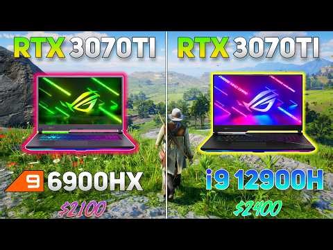 Ryzen 9 6900HX vs i9 12900H Gaming Benchmark - Test in 8 Games |