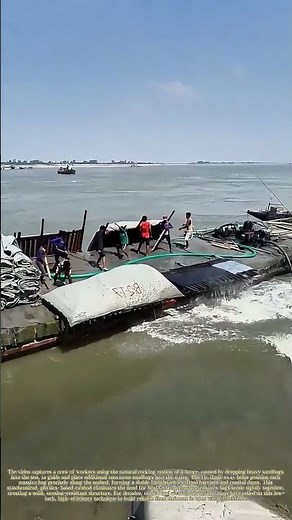 Swinging Giant Sandbags: How Controlled Motion Places Barriers for Flood Defense