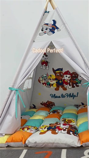 Nou în colecția noastră 🚨 Cort pentru copii – tematică Patrula Cățelușilor 🐶 Se montează rapid și transformă orice cameră într-o aventură 🏕️ #cortcopii #joacapentrucopii #ideicadou #parinti #copiifericiti